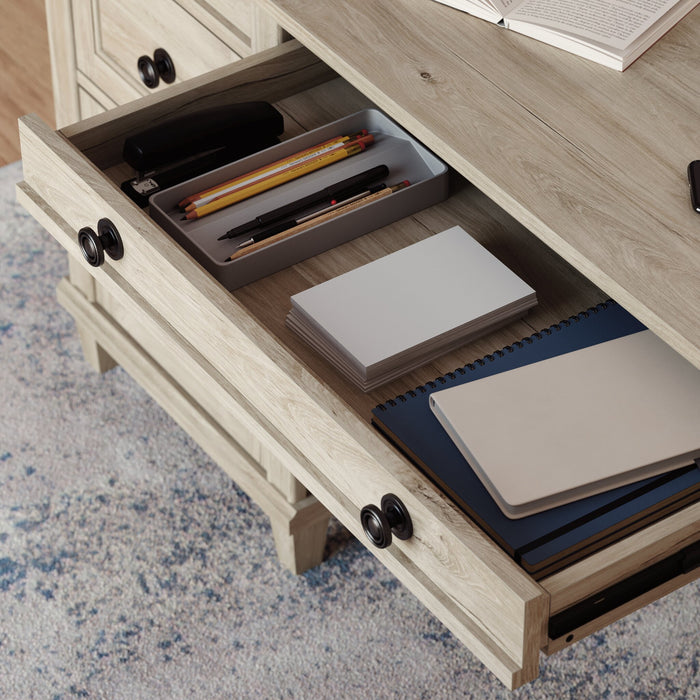 Hammond 67.56\" Commercial Grade Executive Office Desk with 7-Drawers - Chalk Oak