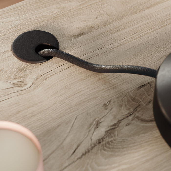 Hammond 67.56\" Commercial Grade Executive Office Desk with 7-Drawers - Chalk Oak