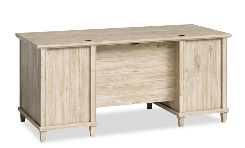 Hammond 67.56\" Commercial Grade Executive Office Desk with 7-Drawers - Chalk Oak