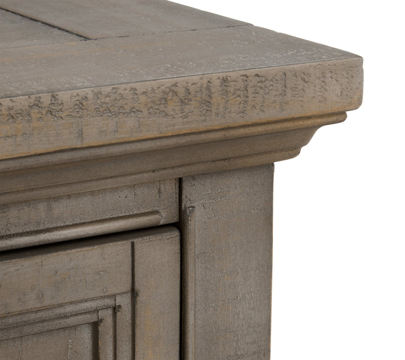 Hanson 50” Traditional Pine Coffee Table with Storage and Casters - Dovetail Grey