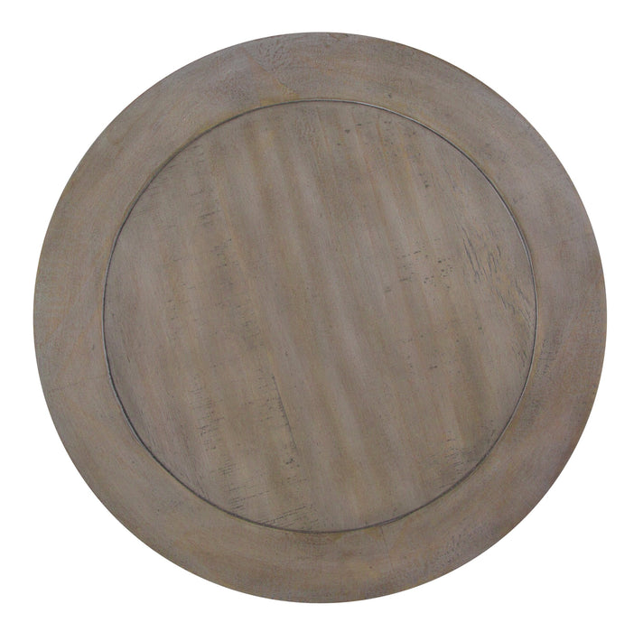 Hanson 18” Round Traditional Pine End Table - Dovetail Grey