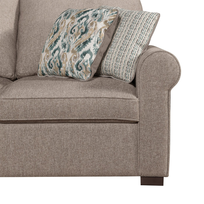 Scott Living Haven 2-Piece Right-Facing Chenille Fabric Sleeper Sectional - Taupe