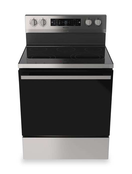 Hisense 30\" 5.8 Cu. Ft. 5-Element Electric Range with True Convection - Stainless Steel - HBE3502CAS