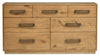 Scott Living Henri Bedroom 7-Drawer Dresser, 64\"W x 34\"H, Wood - Brown