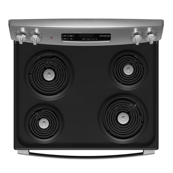 GE 5 Cu. Ft. Electric Range with Standard Clean and 4 Burners - Stainless Steel - JCBS350SVSS