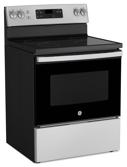 GE 5 Cu. Ft. Electric Range with Dual Bake Element and Certified Sabbath Mode - Stainless Steel - JCBS630SVSS