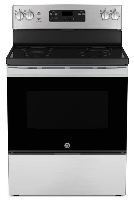 GE 5 Cu. Ft. Electric Range with Dual Bake Element and Certified Sabbath Mode - Stainless Steel - JCBS630SVSS