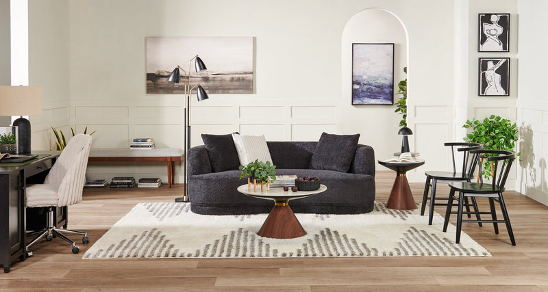 Jones 24” Modern Ceramic Table Lamp - Distressed Black