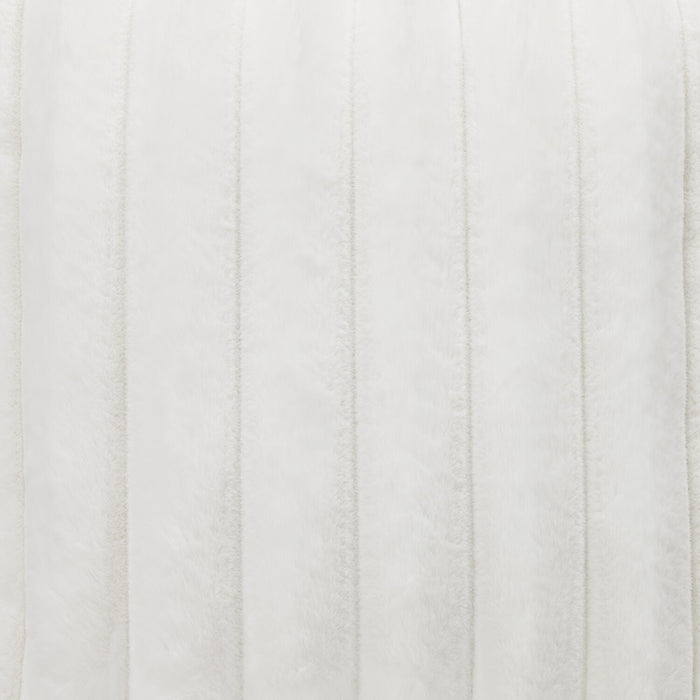 Made in Canada Koda 67\" Chenille and Faux Fur Fabric Loveseat with Removable Cushions - Plush Paloma Grey