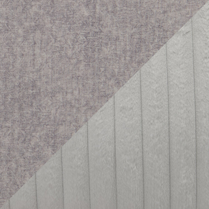 Made in Canada Koda 67\" Chenille and Faux Fur Fabric Loveseat with Removable Cushions - Plush Paloma Grey