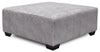 Made in Canada Koda 36\" Chenille Fabric Ottoman - Plush Paloma Grey