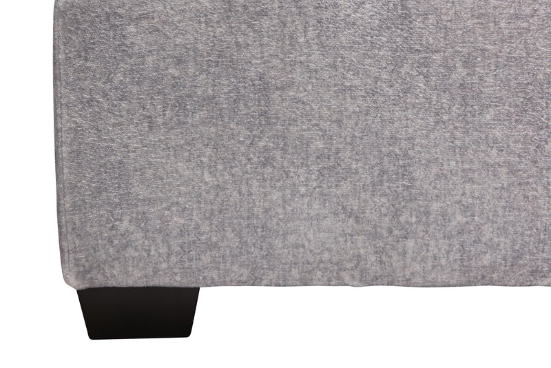 Made in Canada Koda 36\" Chenille Fabric Ottoman - Plush Paloma Grey