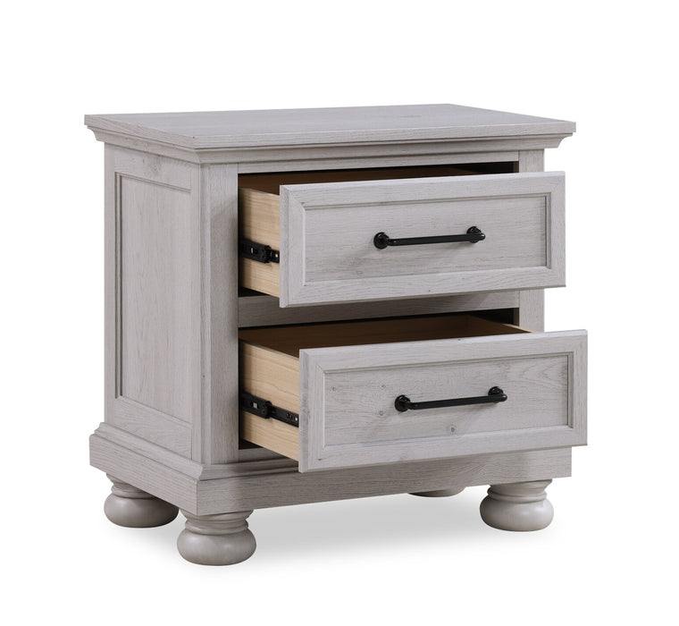 Kylie Bedside 2-Drawer Nightstand with USB Port, 26\"W x 25\"H - Sand