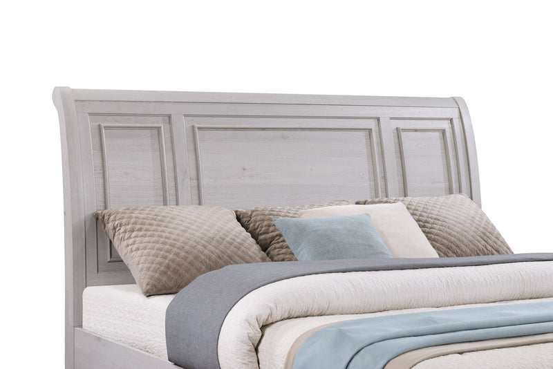 Kylie Platform Storage Bed with Headboard & Frame, Sand - King Size