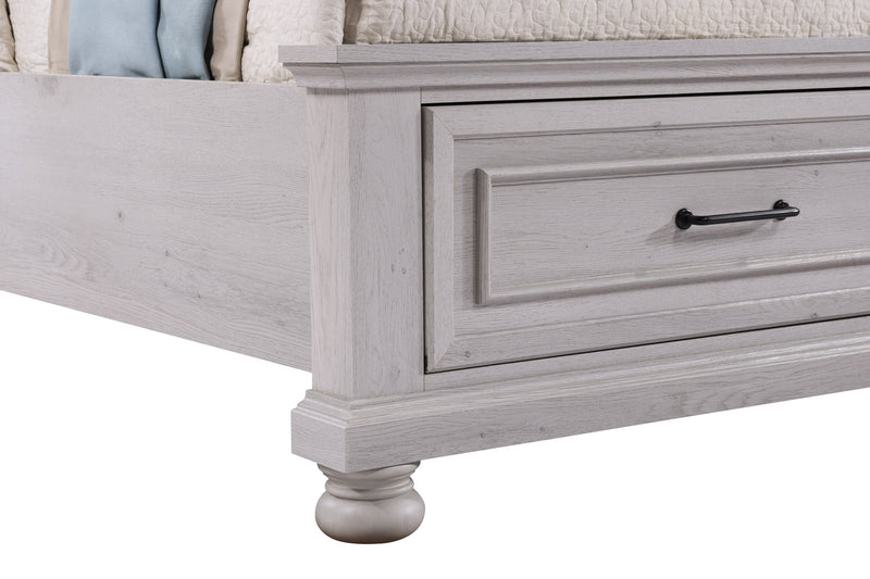 Kylie Platform Storage Bed with Headboard & Frame, Sand - King Size