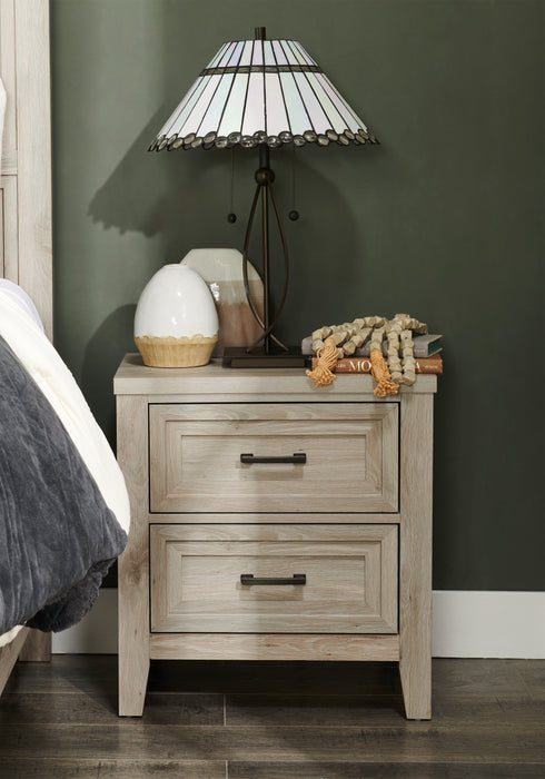 Lara Bedside 2-Drawer Nightstand, 23.6\"W x 25.6\"H - Antique Grey