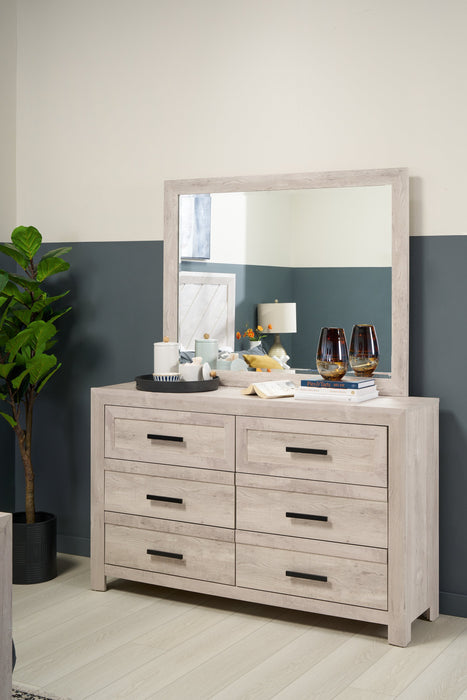 Lark Bedroom Dresser Mirror - Rustic White