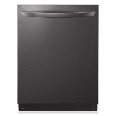 LG 24" 46 dBA Built-In Top-Control Smart Dishwasher with QuadWash® - Smudge Proof Black Stainless St… | Lave-vaisselle intelligent encastré LG à 46 dBA de 24 po avec commandes sur le dessus et QuadWashMC …