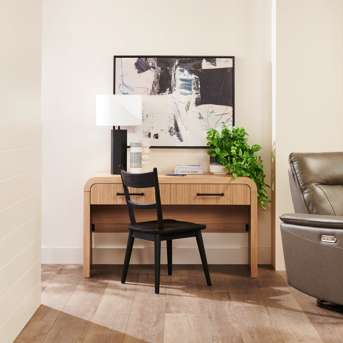 Scott Living Lenore 59” Modern Sofa Table with Storage - Natural