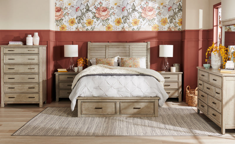 Levi Bedroom 7-Drawer Dresser, 67\"W x 38\"H, Wood - Drift Grey