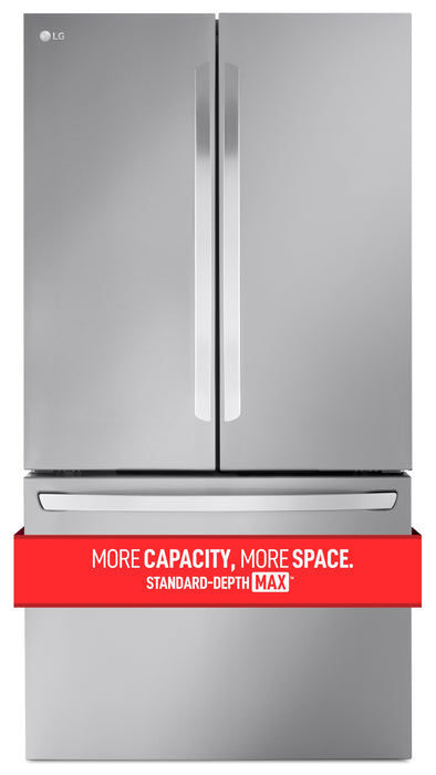 LG 36\" 32 Cu. Ft. French-Door Standard-Depth MAX™ Refrigerator - Smudge Proof Stainless Steel - LRFLS3206S
