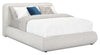 Luka Upholstered Platform Bed in Grey Polyester Fabric, Modern - Queen Size
