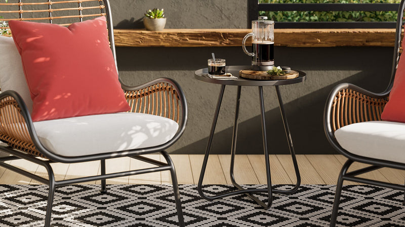 Maki Outdoor Patio Chair - Hand-Woven Resin Wicker, UV & Weather Resistant - Natural