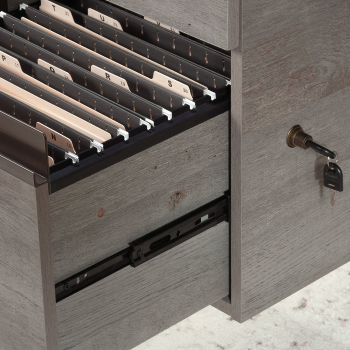 Manhattan Gate 65.98\" Commercial Grade Executive Office Desk with 4-Drawers - Mystic Oak