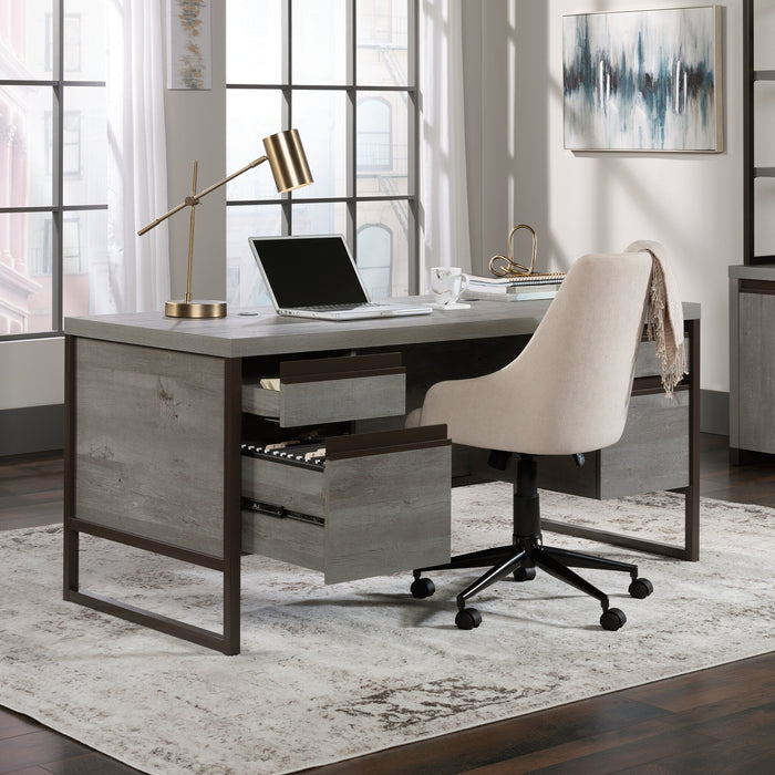 Manhattan Gate 65.98\" Commercial Grade Executive Office Desk with 4-Drawers - Mystic Oak