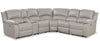 Marcel 6-Piece Genuine Leather Power Reclining Sectional with Storage Console and USB Port - Grey