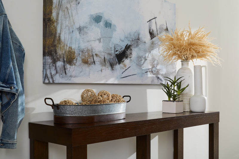 Watson 67\" Contemporary Sofa Table - Dark Brown Wood