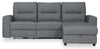 Meadow 2-Piece Right-Facing Chenille Fabric Power Reclining Sectional with Storage Chaise - Charcoal Grey