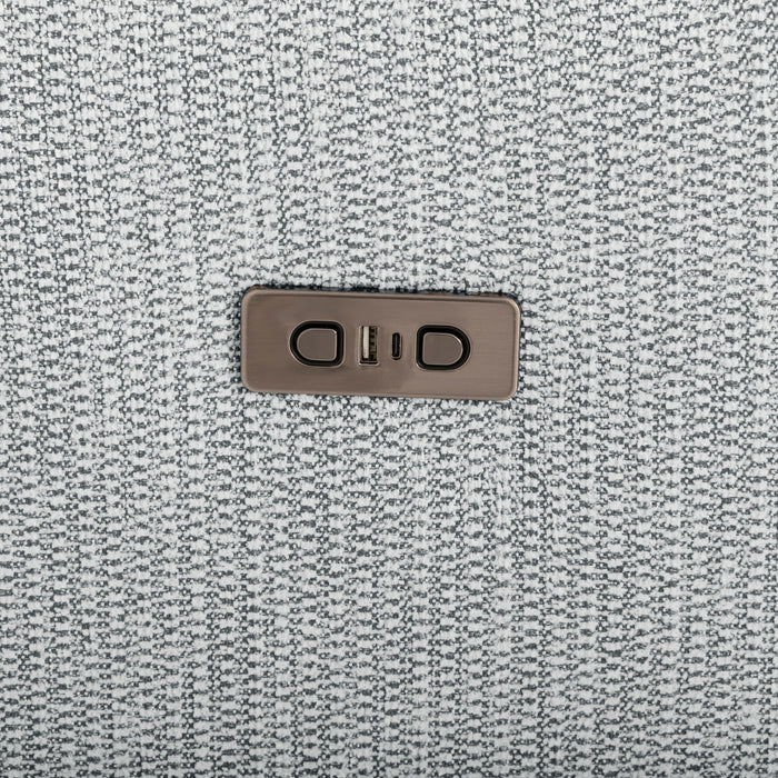 Meadow 2-Piece Right-Facing Chenille Fabric Power Reclining Sectional with Storage Chaise - River Grey