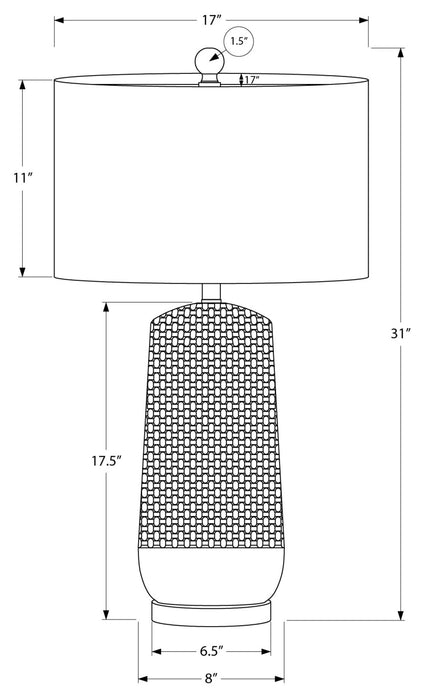 31\" Cream Ceramic Table Lamp