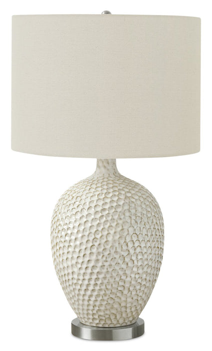 28\" Cream Ceramic Table Lamp