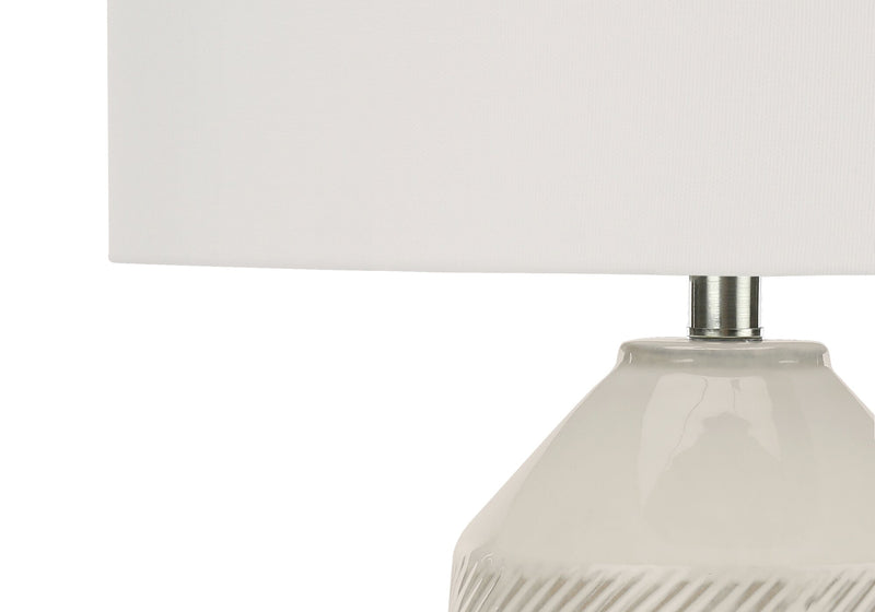 33\" Cream Ceramic Table Lamp