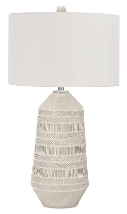 33\" Cream Ceramic Table Lamp