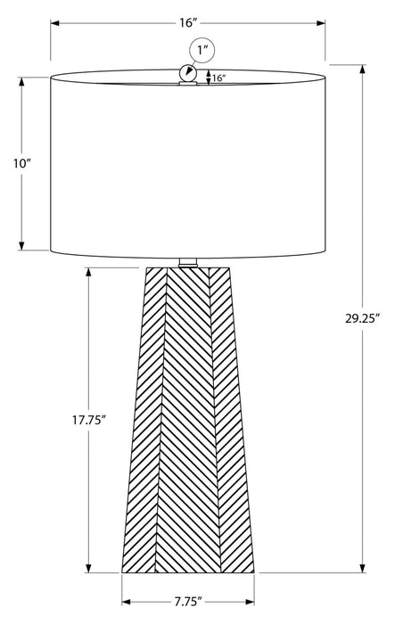 29\" White Ceramic Table Lamp