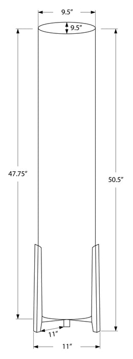 50\" Wood-Look Base Floor Lamp