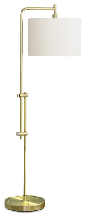 63\" Brass Metal Floor Lamp