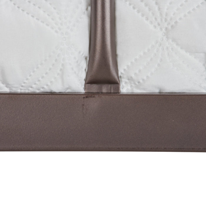 Noah Bunk Bed with Ladder & Guard Rail for Kids, Metal, Dark Bronze - Twin/Twin