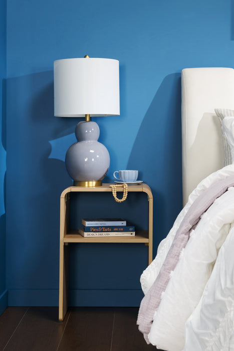 Odin Bedside Nightstand with Storage Shelf, 18\"W x 25.75\"H - Natural