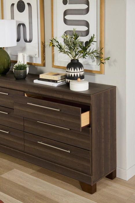 Olivia Bedroom 6-Drawer Dresser, 61.3\"W x 32.8\"H, Made in Canada - Grey