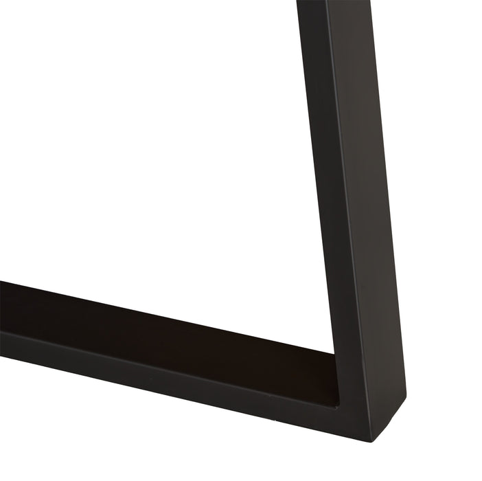 Oskar Dining Table, Acacia Wood & Metal, 79\"W - Natural & Black