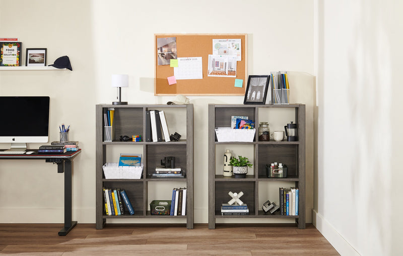 Oscar Owen 36\" 6-Cube Bookcase - Grey