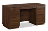 Palo Alto 59.13\" Commercial Grade Credenza Office Desk with 6-Drawers - Mahogany