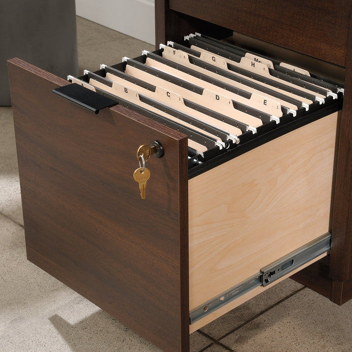 Palo Alto 59.13\" Commercial Grade Credenza Office Desk with 6-Drawers - Mahogany