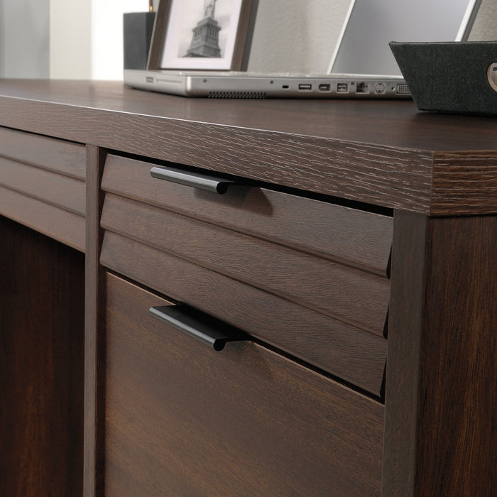 Palo Alto 59.13\" Commercial Grade Credenza Office Desk with 6-Drawers - Mahogany