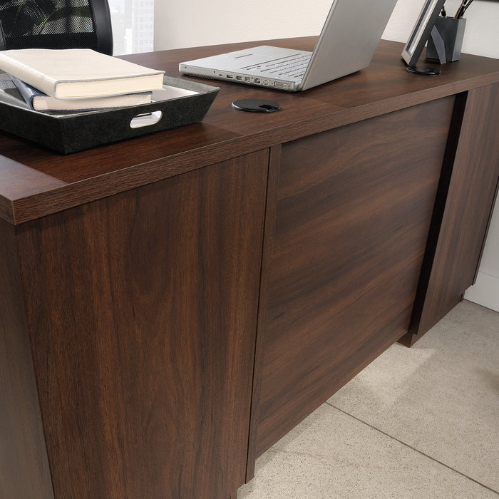 Palo Alto 59.13\" Commercial Grade Credenza Office Desk with 6-Drawers - Mahogany