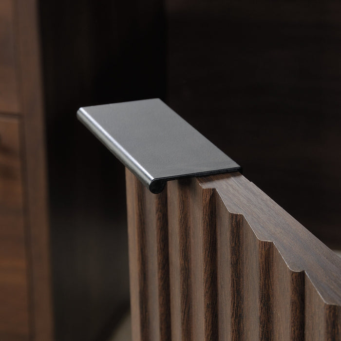 Palo Alto 59.13\" Commercial Grade L-Shaped Office Desk with 3-Drawers & Cabinet - Mahogany